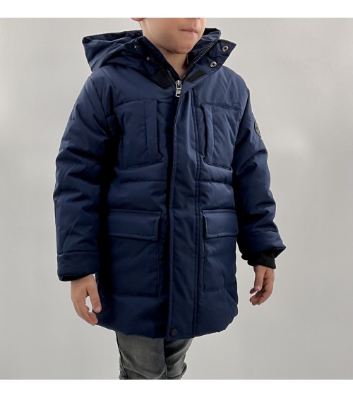 Veste hiver doublée, bleu marine, IDEXE